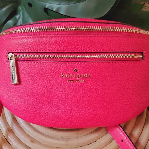 NWT Kate Spade Leila Belt Bag Fanny Pack Leather Purse Sling Bikini Pink main image 5